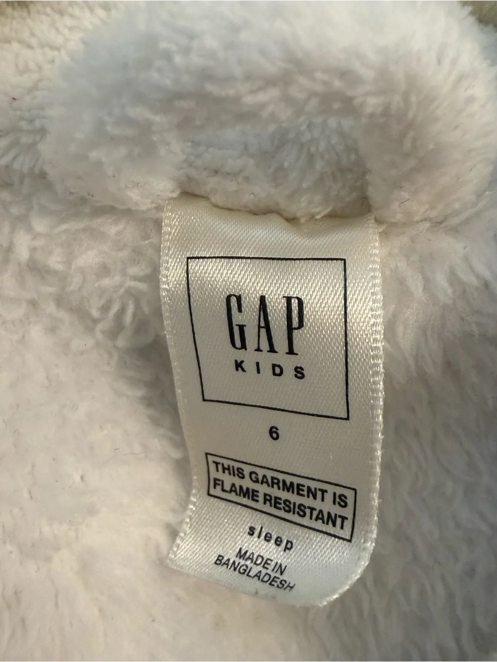Kids GAP Plush Hooded Bathrobe - White